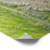 Wilde milieuvriendelijke grassen en lentbloemen poster (Hoek)