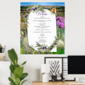 Wilde milieuvriendelijke grassen en lentbloemen poster (Thuiskantoor)
