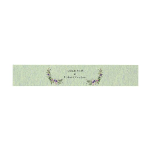 Wilde milieuvriendelijke grassen en lentbloemen uitnodigingen wikkel (Vlak)