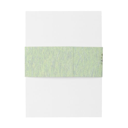 Wilde milieuvriendelijke grassen en lentbloemen uitnodigingen wikkel (Achterkant Voorbeeld)