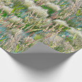 Wilde milieuvriendelijke inheemse grassen in het v cadeaupapier (Hoek)