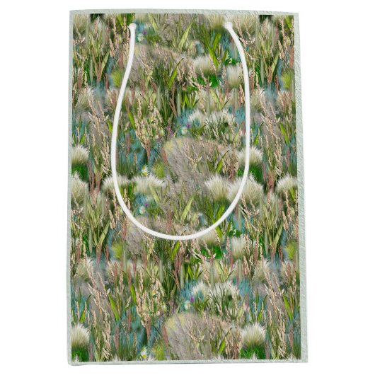 Wilde milieuvriendelijke inheemse grassen in het v medium cadeauzakje (Voorkant)