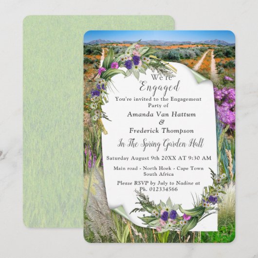 Wilde milieuvriendelijke lentevloeren kaart (Voorkant / Achterkant)