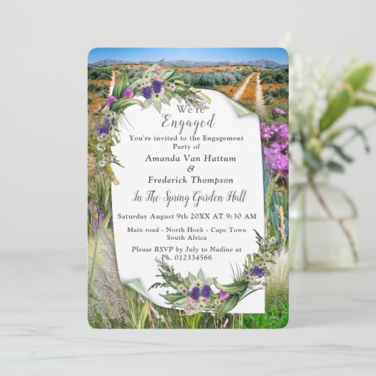 Wilde milieuvriendelijke lentevloeren kaart (Staand voorkant)