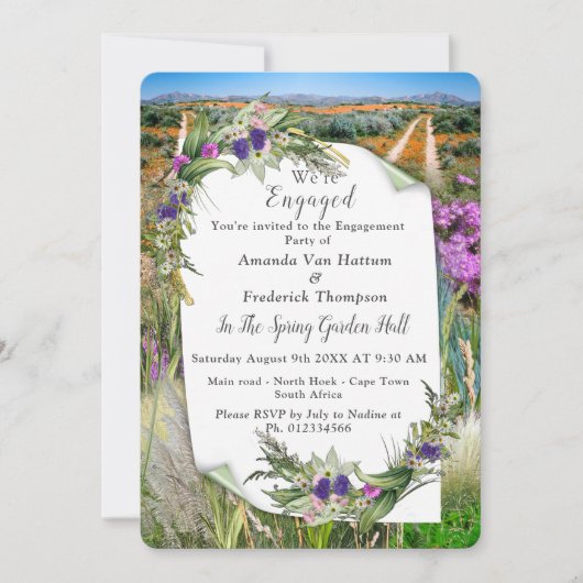 Wilde milieuvriendelijke lentevloeren kaart (Voorkant)