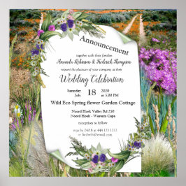 Wilde milieuvriendelijke lentevloeren poster