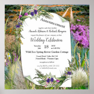 Wilde milieuvriendelijke lentevloeren poster