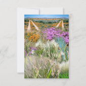 Wilde milieuvriendelijke lentevloeren RSVP kaartje (Achterkant)