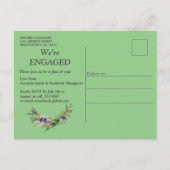 Wilde milieuvriendelijke lentevloeren uitnodiging briefkaart (Achterkant)