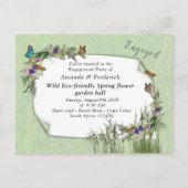 Wilde milieuvriendelijke lentevloeren uitnodiging briefkaart (Voorkant)