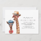 Wilde | Moderne Eenvoudige Party Dierlijke Uitnodi Kaart (Voorkant)