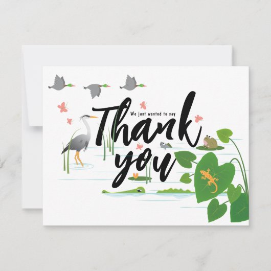 wilde moerasdieren bedankkaart (Voorkant)