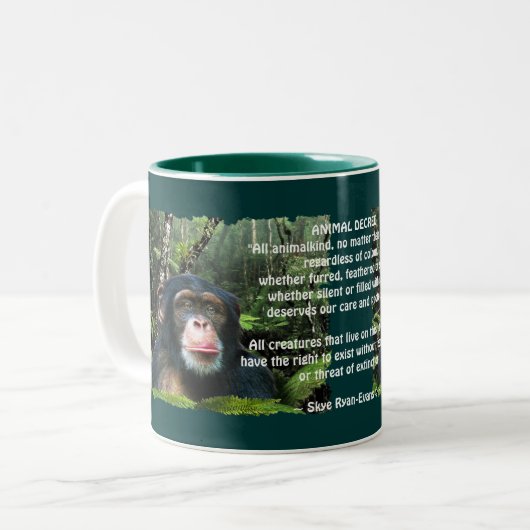 Wilde Mok chimpansee & Wildlife Poem (Voorkant links)