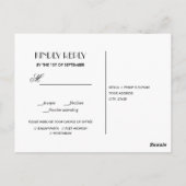 Wilde monstera tropisch gebladerte Trouwen RSVP Briefkaart (Achterkant)