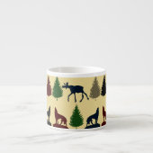 Wilde Moose Wolf Wilderness Mountain Cabin Rustic Espresso Kop (Voorkant)