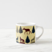 Wilde Moose Wolf Wilderness Mountain Cabin Rustic Espresso Kop (Rechts)