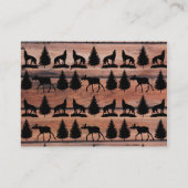 Wilde Moose Wolf Wilderness Mountain Cabin Rustic Visitekaartje (Achterkant)