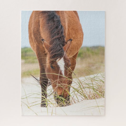 Wilde mosterdpaarden of bankerpaarden legpuzzel (Verticaal)