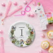 Wilde muizen 1e verjaardag Uitnodiging Papieren Bordje (Feest)