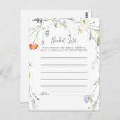 Wilde Multicolor Bloemen Emmer Lijst Kaarten (Voorkant / Achterkant)