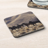 Wilde Mustang-paarden in de woestijn 1 Bier Onderzetter (Linkerzijde)