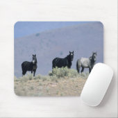 Wilde Mustang-paarden in de woestijn 3 Muismat (Met muis)