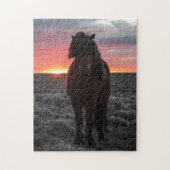 Wilde Mustang Paarden in de zon Legpuzzel (Verticaal)