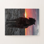 Wilde Mustang Paarden in de zon Legpuzzel (Horizontaal)