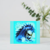 wilde mustang stallion briefkaart (Staand voorkant)