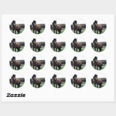 Wilde Mustang-Stickers Ronde Sticker (Vel)