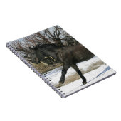 Wilde Mustangpaard in de Sneeuw 2 Notitieboek (Rechterzijde)