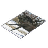 Wilde Mustangpaard in de Sneeuw 2 Notitieboek (Linkerzijde)