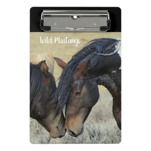 Wilde Mustangpaarden Mini Klembord School (Voorkant)