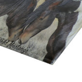 Wilde Mustangs glazen snijplank paardenliefhebbers (Hoek)