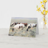 Wilde Mustangs uit het westen Kaart (Gele Bloem)