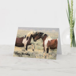 Wilde Mustangs van de West Birthday Kaart