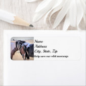 Wilde Mustangs van het Adres van het Westen Etiket (Insitu)