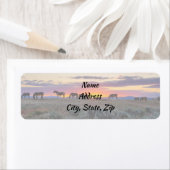 Wilde Mustangs van het Adres van het Westen Etiket (Insitu)