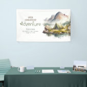 Wilde Natuur Camping Geïnspireerd welkomstteken Spandoek (Beurs)