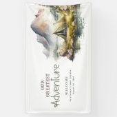 Wilde Natuur Camping Geïnspireerd welkomstteken Spandoek (Verticaal)