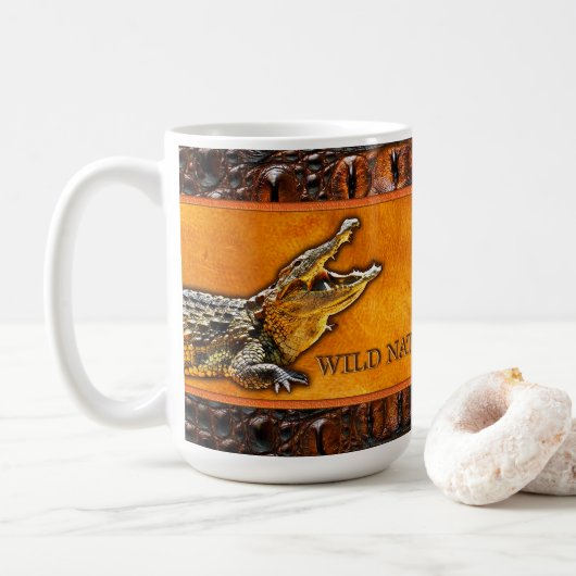 WILDE NATUUR - CROCODILE-DILE-DILE design collecti Koffiemok (Met donut)