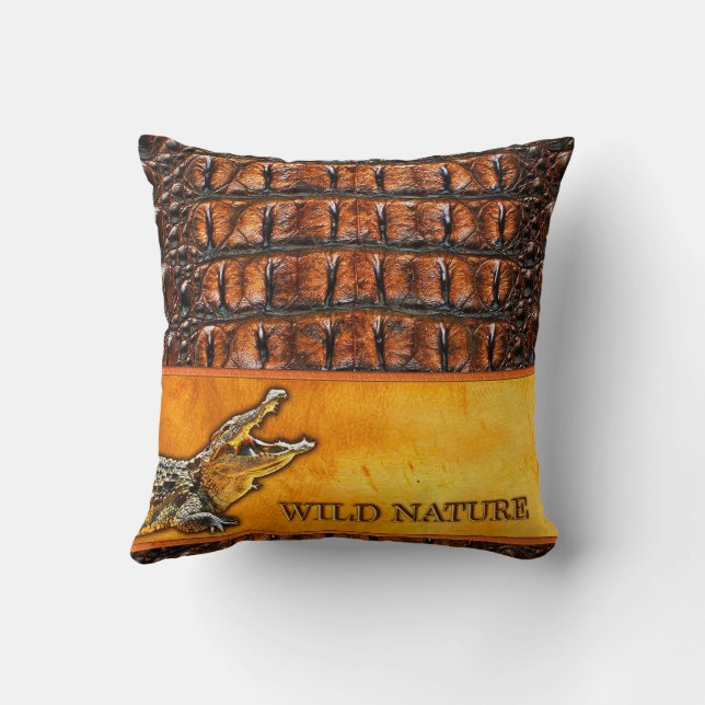 WILDE NATUUR - CROCODILE-DILE-DILE design collecti Kussen (Achterkant)