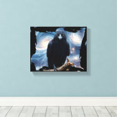 Wilde Natuur Crow-Raven Canvas Muurkunst (Insitu (Houten vloer))