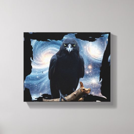 Wilde Natuur Crow-Raven Canvas Muurkunst (Voorkant)