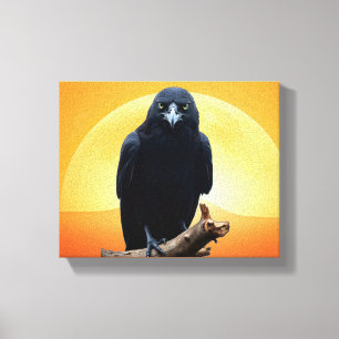 Wilde Natuur Crow-Raven Canvas Muurkunst
