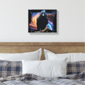 Wilde Natuur Crow-Raven Canvas Muurkunst Afdruk (Insitu (Slaapkamer))