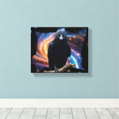 Wilde Natuur Crow-Raven Canvas Muurkunst Afdruk (Insitu (Houten vloer))