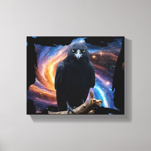Wilde Natuur Crow-Raven Canvas Muurkunst Afdruk (Voorkant)