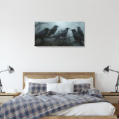 Wilde Natuur Crow-Raven Canvas Muurkunst Afdruk (Insitu (Slaapkamer))