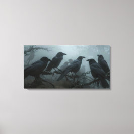Wilde Natuur Crow-Raven Canvas Muurkunst Afdruk